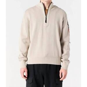 NEW PARAJUMPERS basic scoe crewneck sweater in mastic